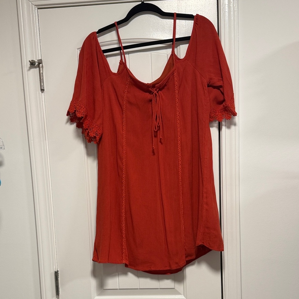 Chic Red Mini Dress with Lace Details